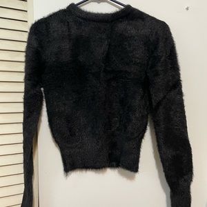 Zara Fuzzy Black Sweater